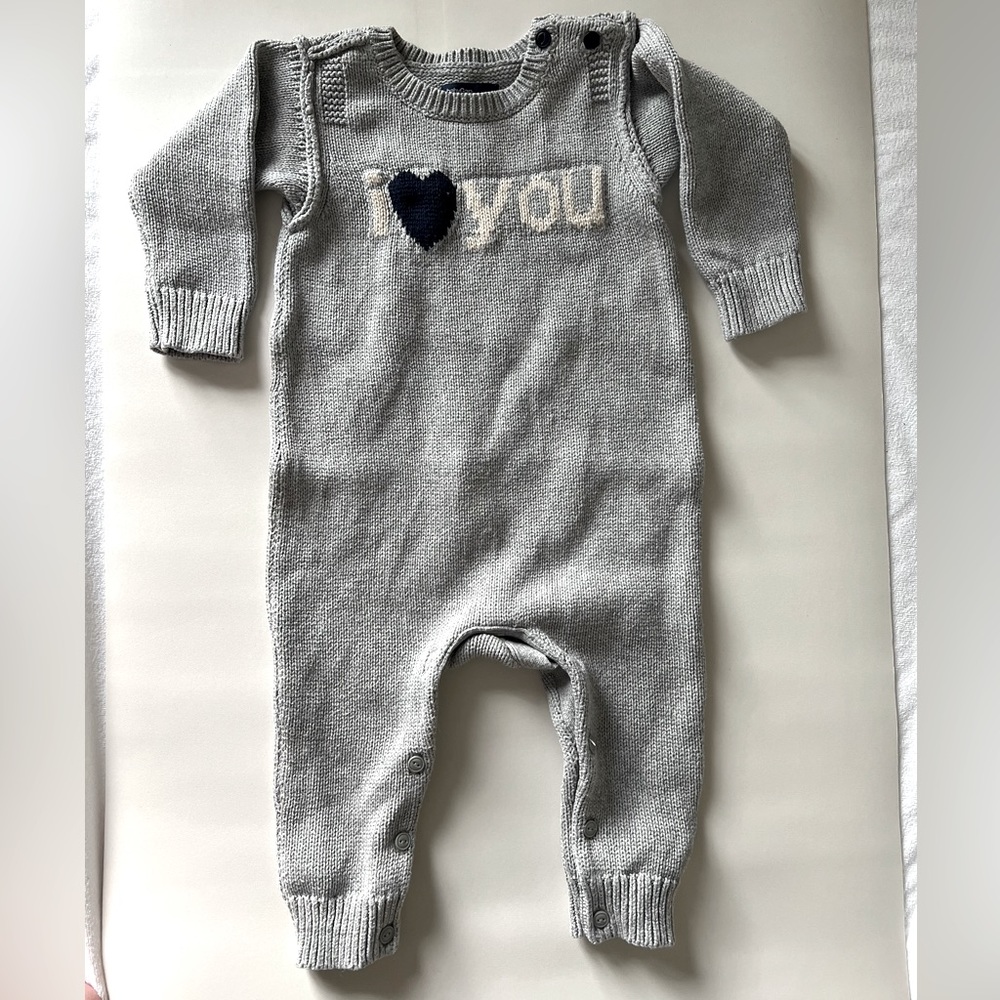 “I <3 You” sweater romper